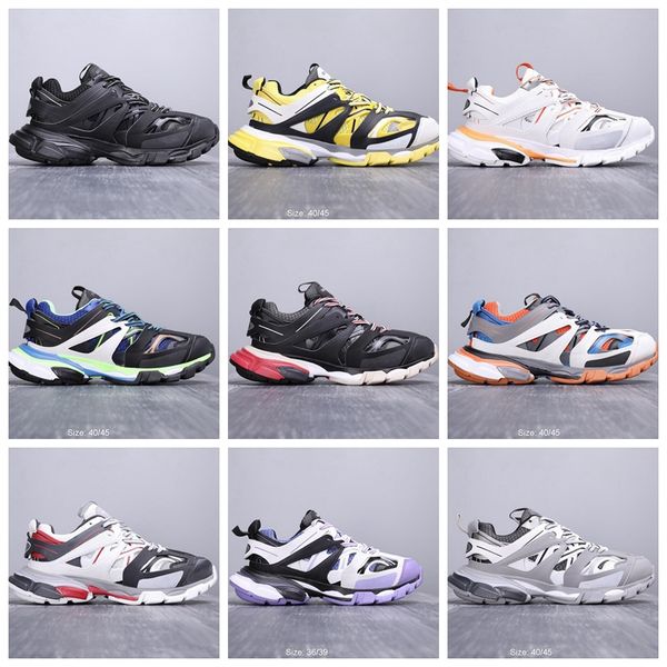

track 3.0 sneakers tess paris men gomma maille black low track 3m triple s casual shoes outdoor jogging designer shoes 35-45
