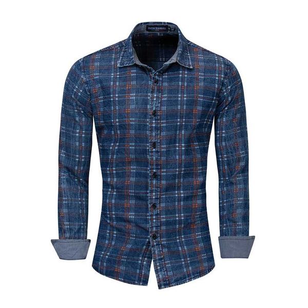 

2020 men fashion printed shirt 100% cotton smart casual long sleeve plaid shirt male social business dress shirts clothing, White;black