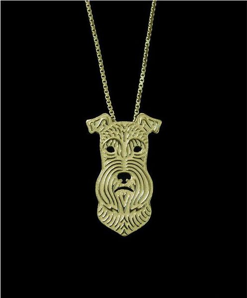 

danggao fashion handmade miniature schnauzer pendant necklace for women chain choker necklace pet lovers gift idea, Silver