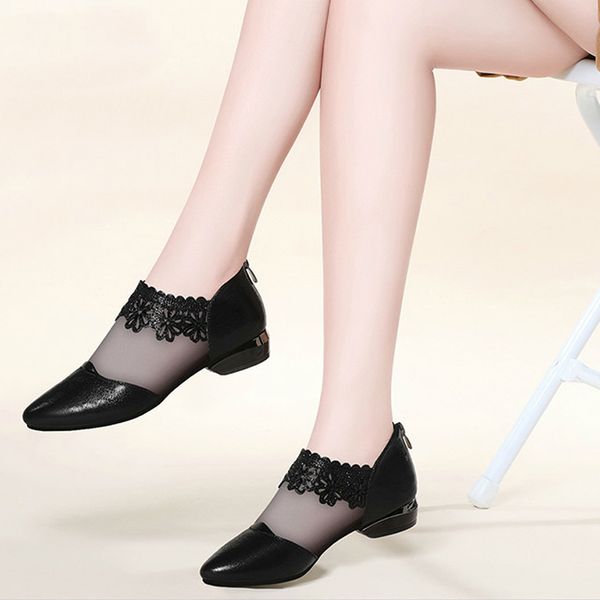 

new pointed elegant women black lace ankle flower high heel stiletto pumps ladies party dancing pump shoes