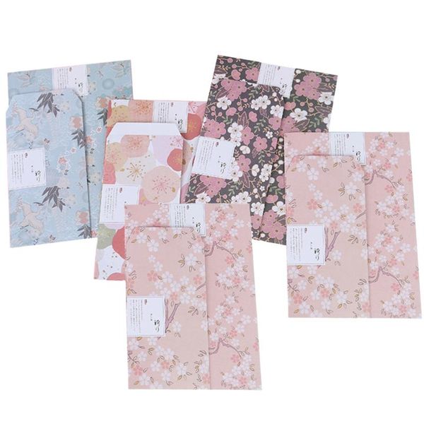 

45pcs/5 sets a5 flower printing envelope letter paper note paper writing stationery supplies (random style