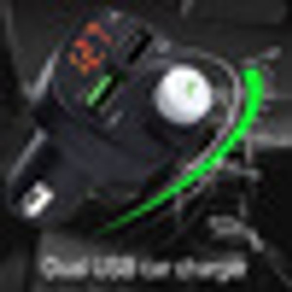 

vehemo qc 3.0 fm transmitter stereo dual usb universal mic car charger handsfor bluetooth music receiver mp3 player