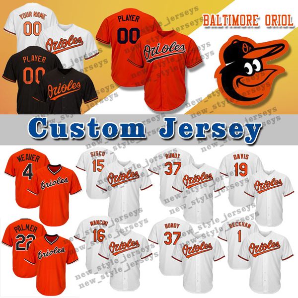 

Custom Oriol Jersey Baltimore 22 Jim Palmer 4 Earl Weaver 16 Trey Mancini 37 Dylan Bundy Tim Beckham 15 Chance Sisco Baseball Jerseys