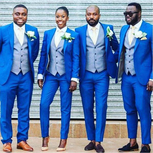 

blue 3 pieces groom suits business formal suit mens suits for wedding slim fit wedding suits tuxedos for men jacket+pants+vest, Black;gray