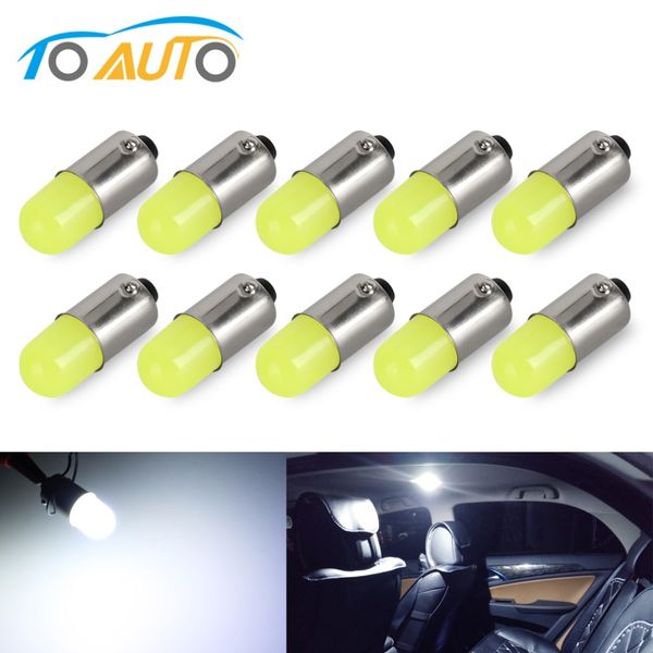

10pcs ba9s led bulb h6w t4w led bulbs auto dome light clearance lights 3d cob car interior reading lamp dc12v pure white