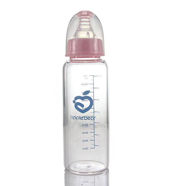 

200ml baby glass milk bottles gift newborn nursing nipple straight bottle pacifier milk water feeding