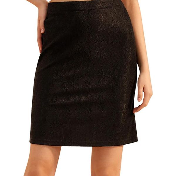 

мода женщины кружева пакет хип молния юбка hig талии slim fit повседневный sexy короткие юбки rokjes дам faldas mujer moda 2020, Black