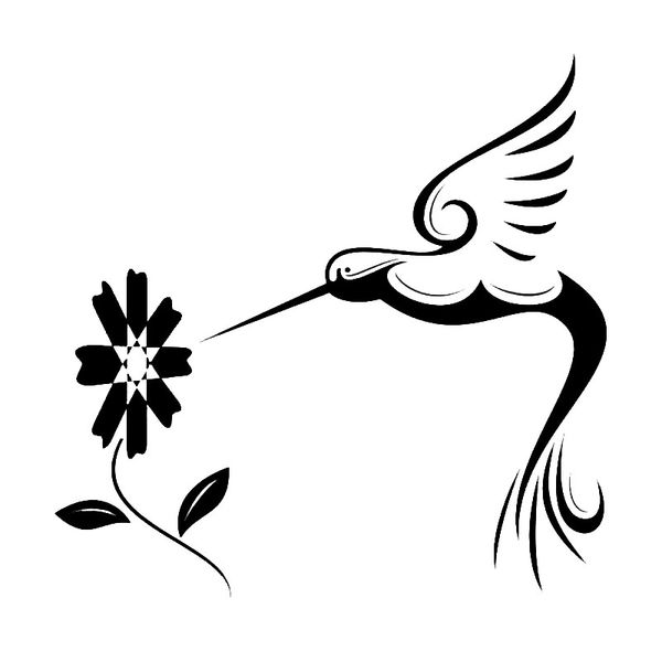 

15*14.5cm vinyl car stickers kingfisher bird and flower creative car styling decal