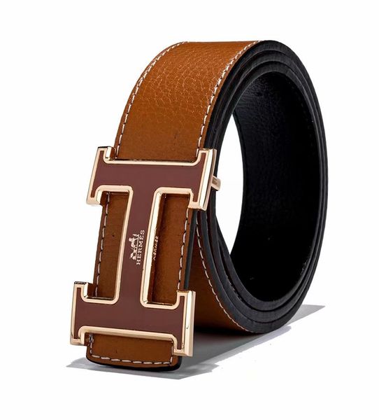 

Wholesale leather men's brand belt soft leather brand belt retro design carriage metal smooth buckle casual jean belt