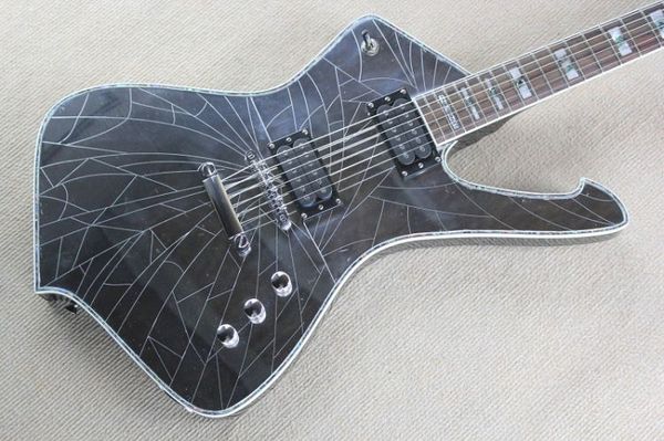 

Выполненная на заказ Зеркало Трещины PSM10 Black гитара Пол Стенли Подпись Mikro Электро