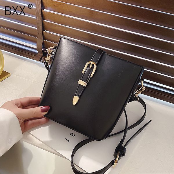 

bxx] pu leather crossbody bucket bags for women 2020 spring shoulder messenger bag female travel phone purses handbags hk832