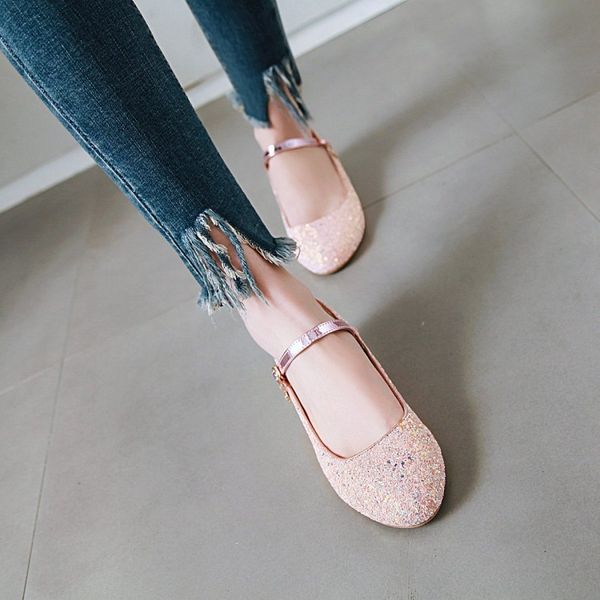 

big size 11 12 13 14 15 16 ladies high heels women shoes woman pumps round head shallow mouth cingulate thick with single shoes, Black