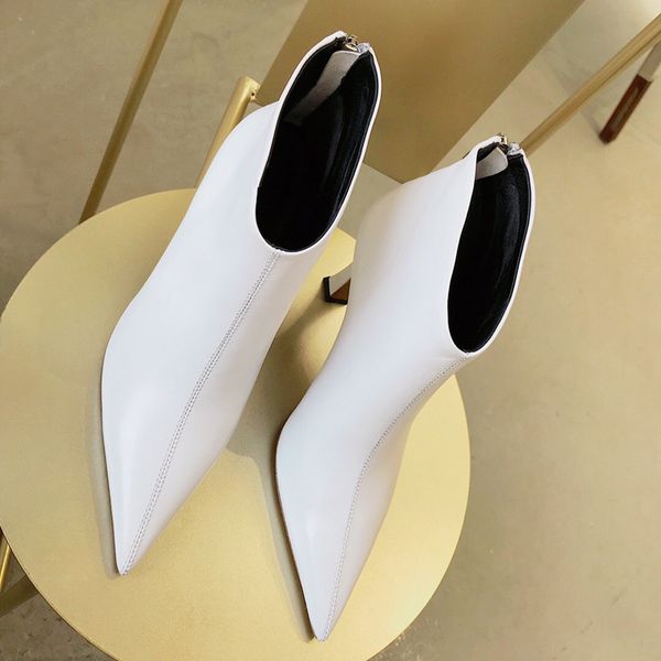 

2019 new rivet boots 100% cowhide long boots letter luxury designer leather woman shoes flat zipper fashion boots platform, Black
