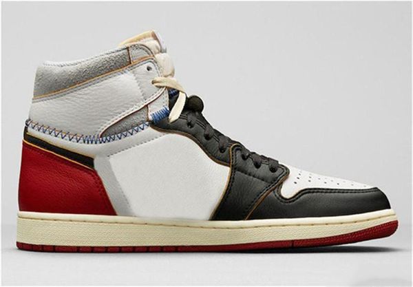 

2020 authentic union x 1 high og nrg 2060airj la blue -varsity red white 1s casual shoes bv1300 -146 men sneakers with original box, Black