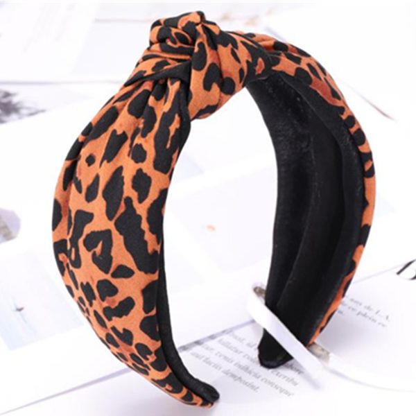 

knot headband hairband for women hair accessories no slip stay on knotted head band for girls leopard print headband wide