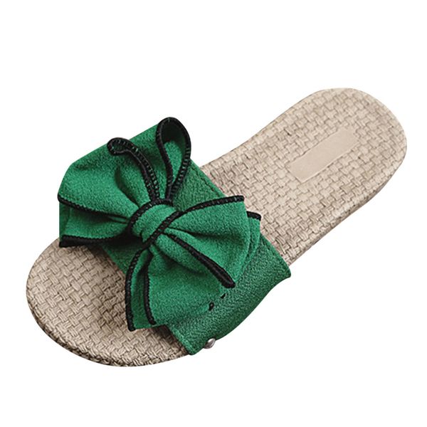 

sagace women slippers non-slip slippers bow flat shoes casual ladies' slippersnew fashion female casual floral slipper9031409, Black