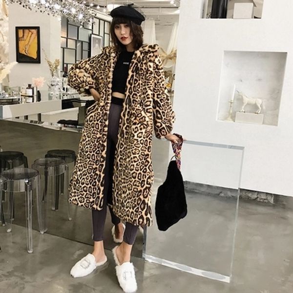 

women's fur & faux 2021 style high-end fashion women coat c20, Black