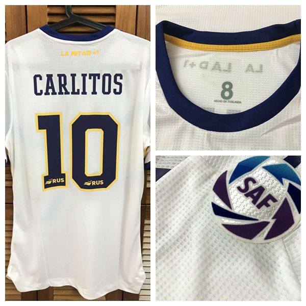 

bjuniors 2020 match worn player issue away shirt jersey short sleeves tevez carlitos de rossi football custom patches sponsor, Black