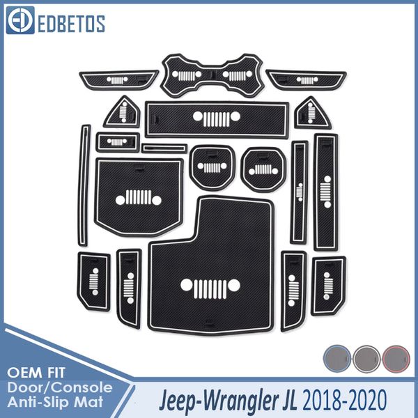 

anti-dirty pad for wrangler jl 2018 2019 2020 sport s sahara rubicon accessories door groove gate slot coaster anti-slip