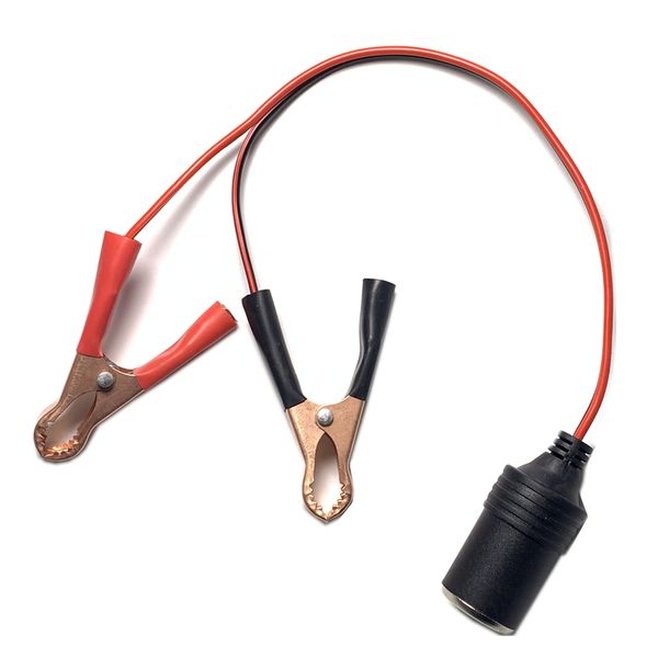 

car battery terminal clamp clip 12v 10a vehicle cigarette lighter female batteries socket power adapter connection cable