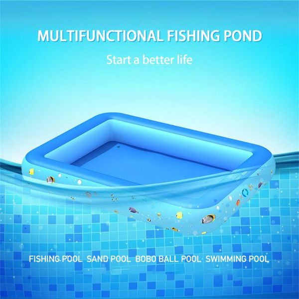 

inflatable pool square home swimming pool children's inflatable swimming splashing fishing marine ball y518