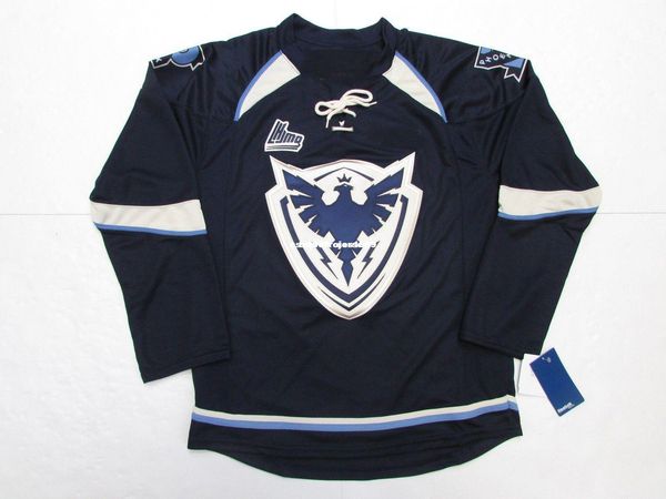 

custom sherbrooke phoenix qmjhl blue premier hockey jersey stitch add any number any name mens hockey jersey xs-6xl, Black;red