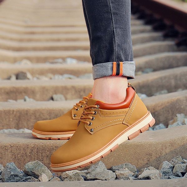 

qwedf spring section 2019 men's casual shoes male and leather face retro casual wear bulk shoes brown leather f8-34, Black