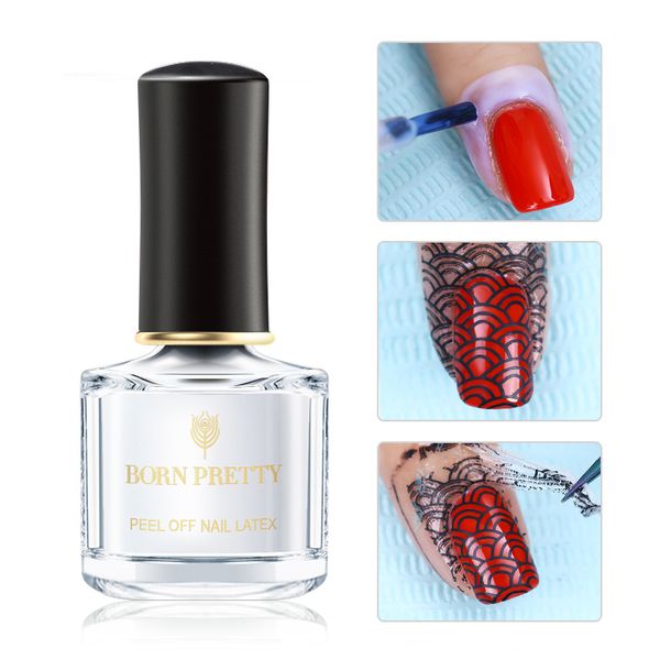 

born pretty peel off nail latex antiing fruity odor-cuticle guard nail care 6ml art tools for design