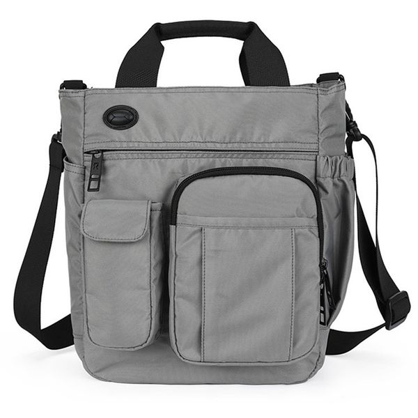 

multi-function shoulder messenger bag with headphone jack waterproof nylon travel bag