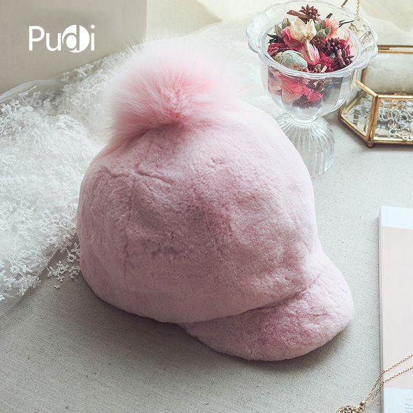 

pudi hf7064 women's real fur hat girls genuine raccoon fur fashion casual winter warm cute hat, Blue;gray
