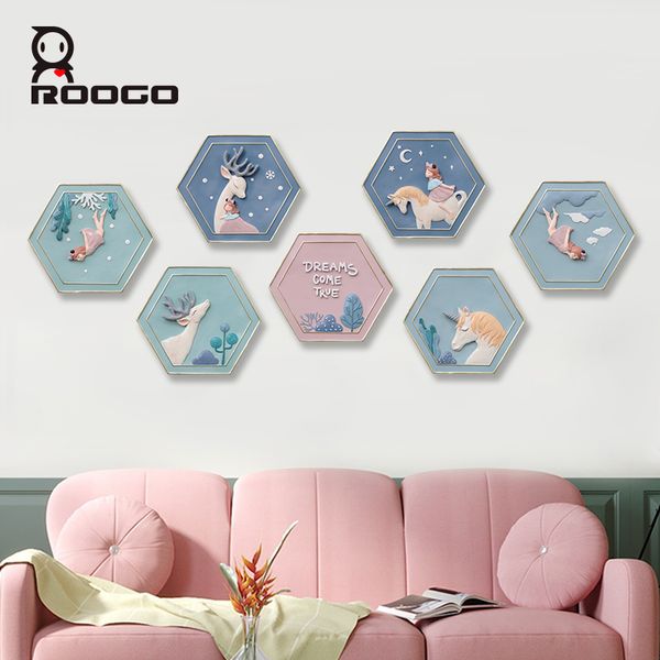 

roogo fairy tale decorative paintings japanese style adventure of the mori girl modern lovely art wall hanging family ornamental
