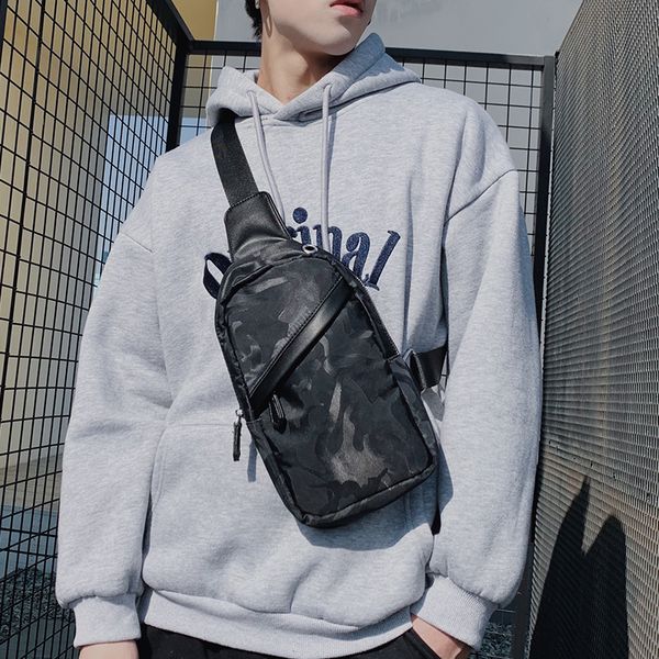 

tidog korean version of the students nylon chest bag