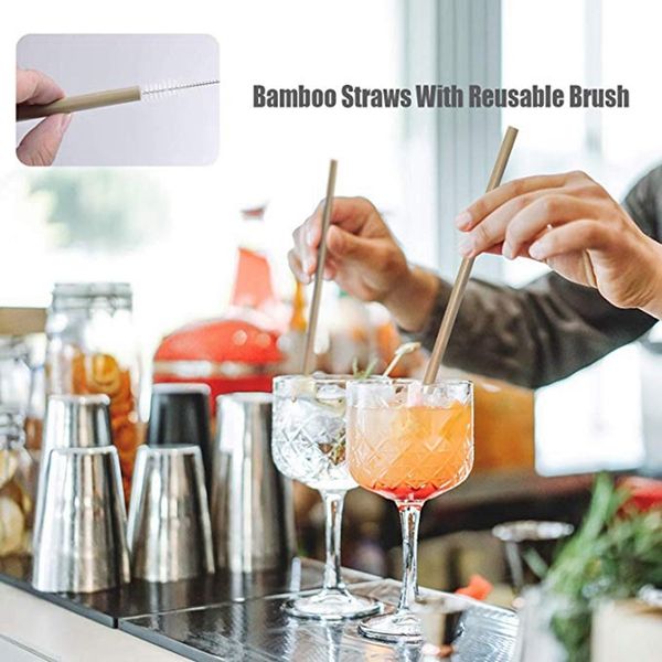 

7 шт путешествие посуда многоразового bamboo ножевой set портативный bamboo flatware включает bamboo вилка ложки нож палочек и солому