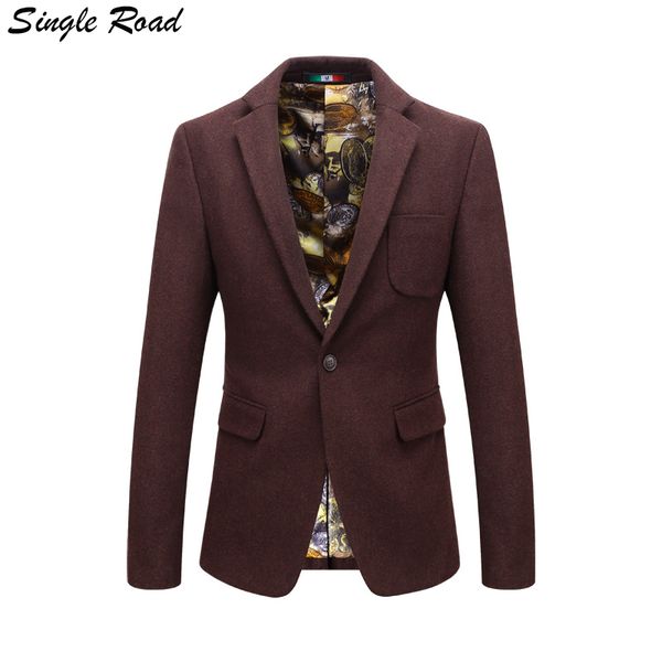 

men's suits & blazers single road 2021 woolen blazer jackets for weddings men suit jacket slim fit man business dress male coat sr34, White;black