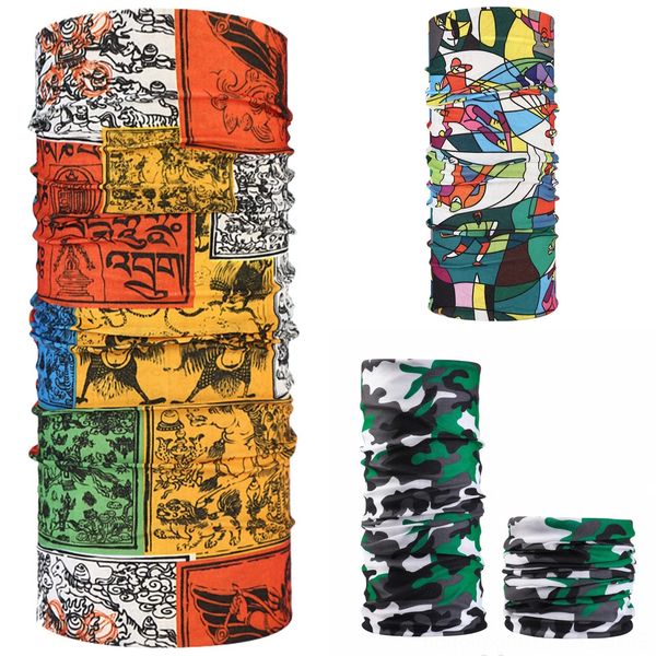 

z6mvz stock, outdoor sport neck skull bicycle fishing scarf bandanas bandana face mask headband shield headwear ring scarf bicycle balaclava, Black