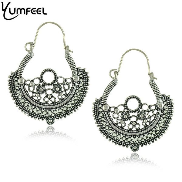 

yumfeel vintage jewelry earrings metal with vintage tibetan silver plated earring for woman special earrings, Golden