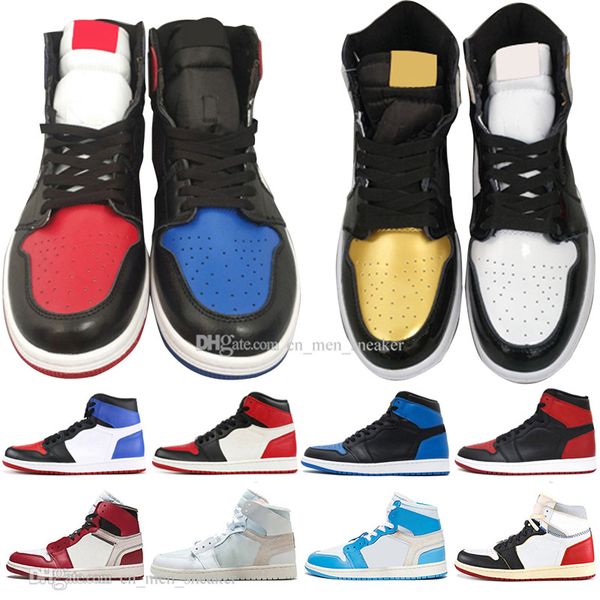 

2019 1s 3 mens basketball shoes chicago banned bred toe royal blue fragment homage to home shattered backboard 1 men sport sneakers shoe, White;red