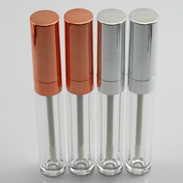 6 ml leere nachfüllbare Flasche, Lipgloss-Röhre, Lippenbalsam-Flaschenbehälter, Beauty-Tool, Mini-Probenflasche (Gold, Silber)