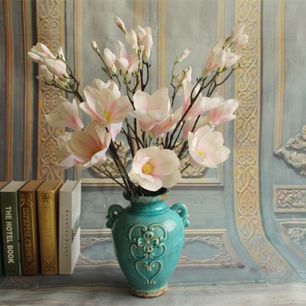 

1 branch european style magnolia flower home decoration artificial flower