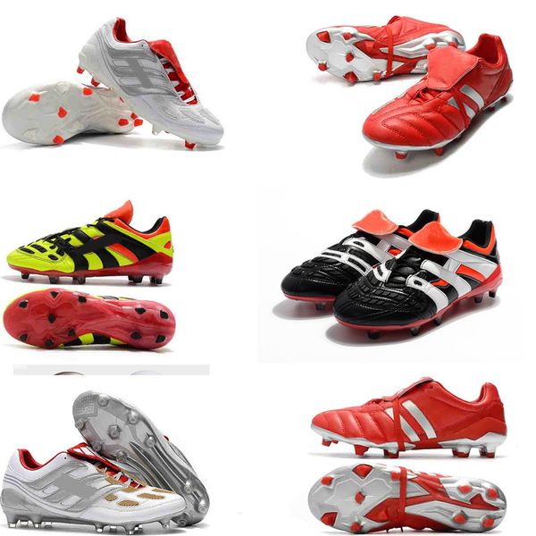 

6th classics predator accelerator electricity precision mania fg beckham db zidane zz 1998 men soccer shoes cleats football boots size 39-45