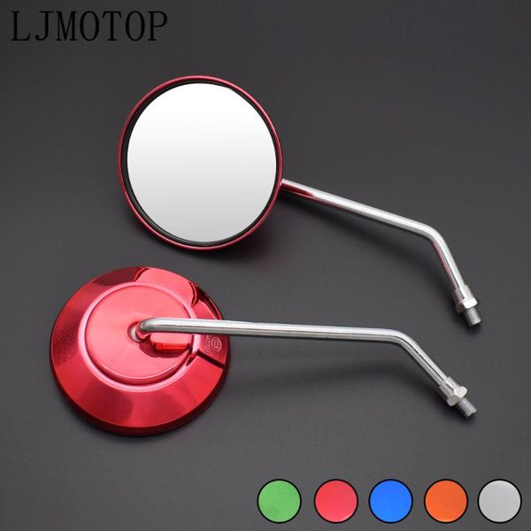

universal motorcycle side mirror round chrome rearview mirror for yamaha ys 150 tdm 850 fz6n mt10 c8 nmax 155 fazer8 accessories