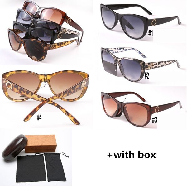 

new 8015 brand sunglasses fashion designer uv400 leopard glasses large frame eyeglasses with box and case, White;black