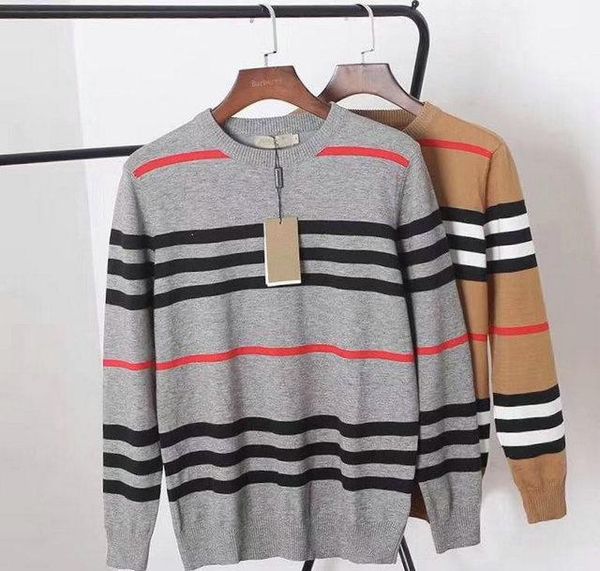 

19 роскошный свитер новых людей высокого конца вершины тенденция высокого качества дизайнер свитера прилив бренда классический стиль свободн, White;black