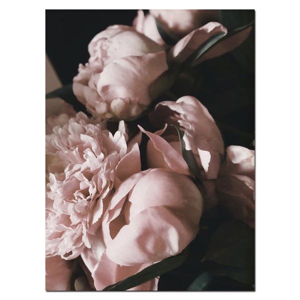 

nordic decoration pink canvas painting peony flower poster print love wall art flower picture bedroom decoration home decoration