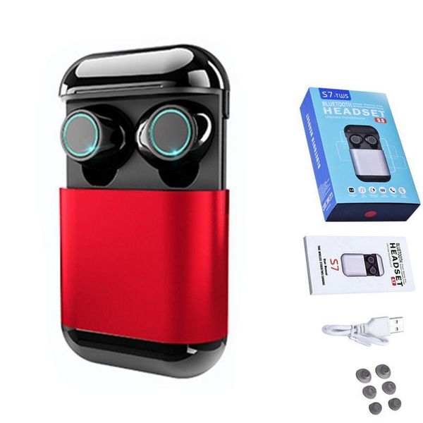 

s7 mini twins bluetooth 5.0 headphones tws earbuds wireless bluetooth earphones true stereo sports headsets earphones with mic charging boxs
