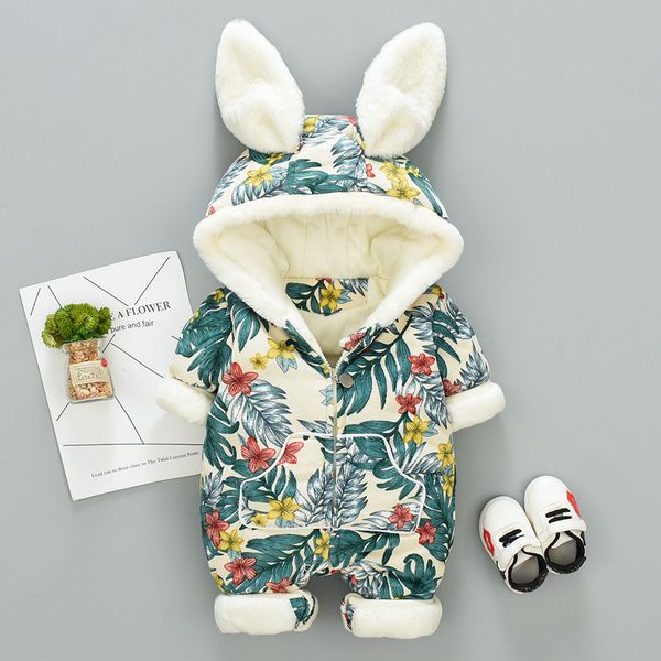 

hylkidhuose 2019 winter newborn baby girls boys rompers toddler infant jumpsuits warm thicken outdoor child rompers kids coats, Blue