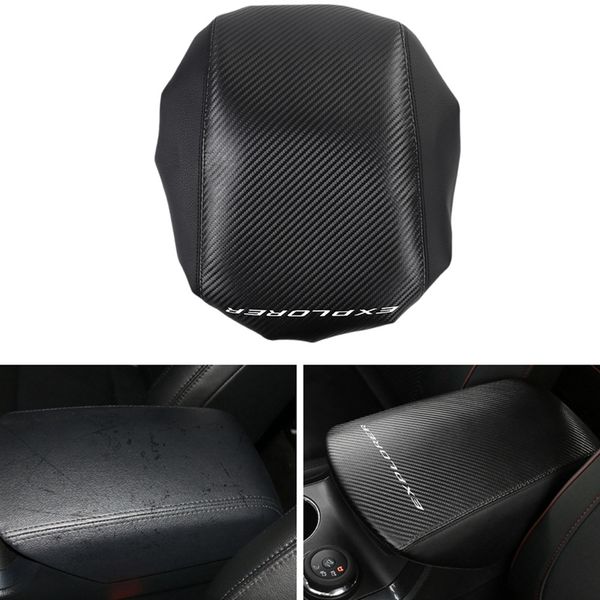 

car accessories central console protective armrest box cover for explorer 2011-2019