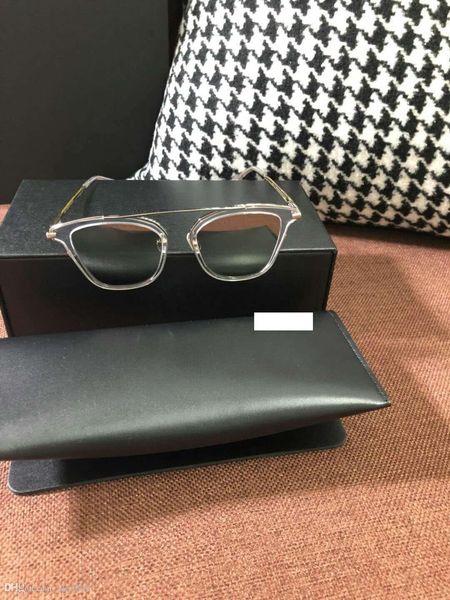 

1pcs fashion brand pilot sunglasses designer sun glasses for men women gradient alloy metal gold blue glass lens 58mm original case box, White;black