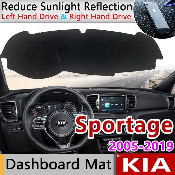 

for kia sportage 2005~2019 je km sl ql anti-slip mat dashboard cover pad sunshade dashmat protect carpet car accessories r rug