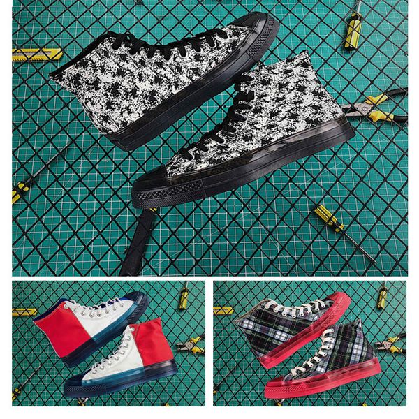 

2019 new chuck 70 translucent midso fashion casual shoes for men women designer classic skateboarding canvas sneakers eur 35-44, Black